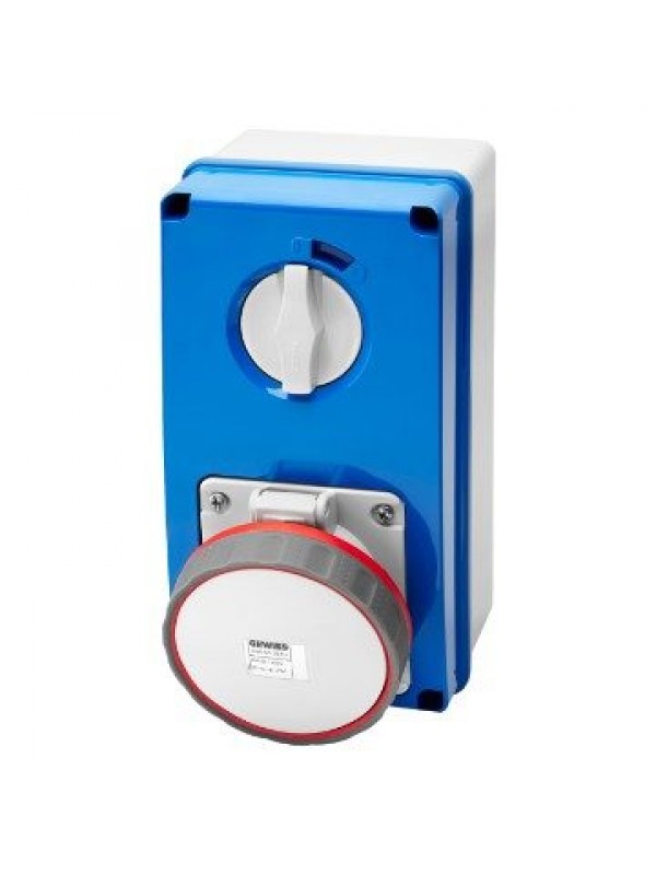 Priza interblocabila 63A, 3P+N+E, IP66/67 Gewiss GW67264N